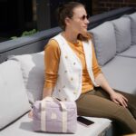 DIY Stoffe Outfit - Weste Winalea - Musselin Gestickte Blumen - Tasche