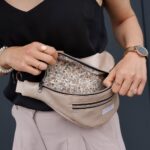 DIY Stoffe Outfit - Crossbag Rosé Metallic