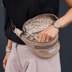 DIY Stoffe Outfit - Crossbag Rosé Metallic