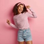 French Terry Sommersweat Weiß Sweet Pink Streifen Mu