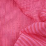 Musselin – Doubleface Streifen – Pink