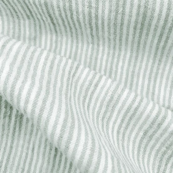 Musselin Doubleface Mint Streifen 4