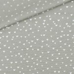 Popeline - Tiny Hearts - Helles Khaki