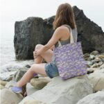 Stoffbeutel Leichter Canvas Muscheln Lavendel Lemonade Mu