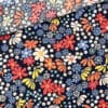 Baumwollstoff – Coloured Flowers – Navyblau