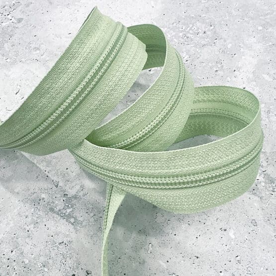 Endlosreissverschluss Spiral 5mm Pastell Mintgrün Nicht Teilbar 1