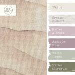 Farbkombi - Leichter Canvas In Leinenoptik Aquarell Berge Dunkles Natur Melange