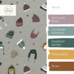 Farbkombi - Popeline Winter Wonderland Hats Almond Grey