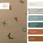 Farbkombi - Popeline Buchstaben Mocca