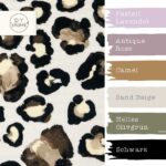 Farbkombi - Leichter Canvas Aquarell Leo Dots Sand Beige