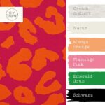 Farbkombi - Leichter Canvas Grosses Leomuster Dunkles Pink Orange