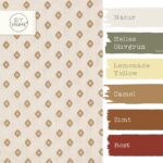 Farbkombi Musselin Kleine Rauten Camel Helles Natur Organic