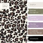 Farbkombi Musselin Leo Print Helles Natur