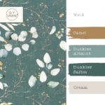 Farbkombi - Popeline Gold Eukalyptus Dunkler Salbei