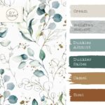 Farbkombi - Popeline Gold Eukalyptus Weiß