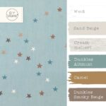 Farbkombi - Popeline Magic Stars Baby Mint