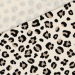 French Terry – leichter Kuschelsweat – Pure Leo Print – Natur