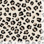 French Terry – leichter Kuschelsweat – Pure Leo Print – Natur