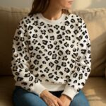 French Terry – leichter Kuschelsweat – Pure Leo Print – Natur - MU
