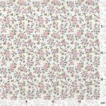 Leichter Baumwollstoff Bluemchen Helles Mauve Warmweiss 3