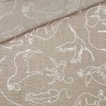 Musselin – Outline Safari Animal – Smoky Beige