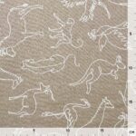 Musselin – Outline Safari Animal – Smoky Beige