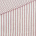 Musselin – Doubleface Streifen – Altrosa/Warmweiß