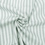 Musselin – Doubleface Streifen – Mint/Warmweiß