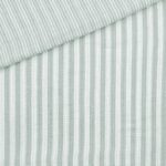 Musselin – Doubleface Streifen – Mint/Warmweiß