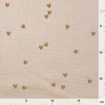 Musselin – Sweet Hearts – Helles Beige