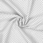 Popeline - Pünktchen - Weiß