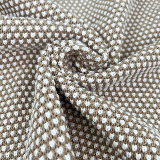 Strick Perloptik Zweifarbig Smoky Camel Beige 3