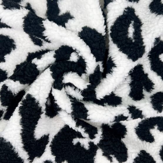 Teddyfleece - Leo - Schwarz/Weiß