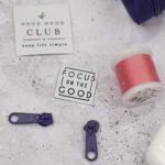 DIY Stoffmix - Schieber - Label - Garn