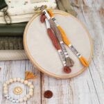 DIY Stoffmix - Stickrahmen - Label - Knopf - Twist