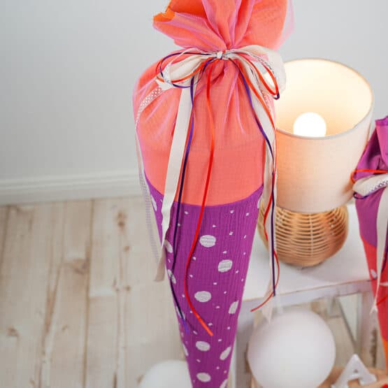 Diy Stoffe Inspiration 573m Schultuete Coral Cassis