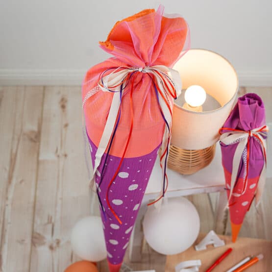 Diy Stoffe Inspiration 573n Schultuete Coral Cassis