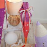 DIY Stoffe Inspiration - Schultüte Coral Cassis - Kissen Stift