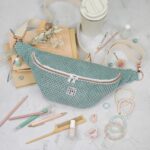 DIY Stoffe Inspiration - Cutline Crossbag - Velvet Strukturiert Dunkles Altmint