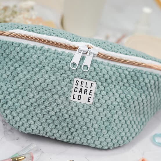 Diy Stoffe Inspiration 616g Cutline Crossbag Velvet Strukturiert Dunkles Altmint