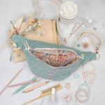 DIY Stoffe Inspiration - Cutline Crossbag - Velvet Strukturiert Dunkles Altmint