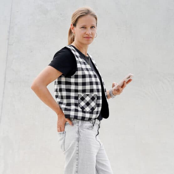 Diy Stoffe Outfit 569a Weste Wilmsy