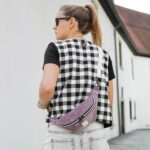 DIY Stoffe Outfit - Cutline Crossbag - Velvet Mauve - Weste Wilmsy