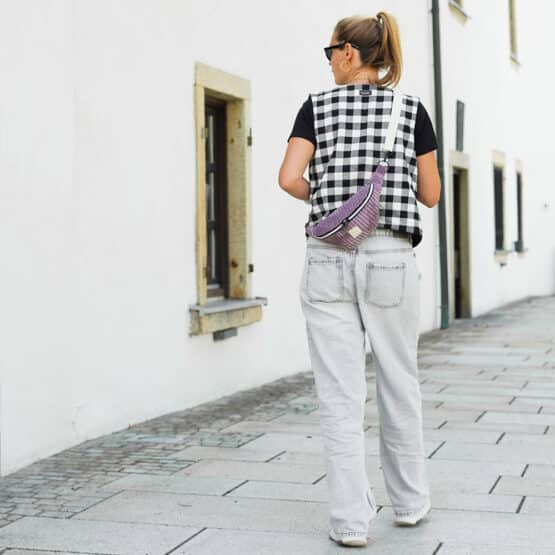 Diy Stoffe Outfit 569d Crossbag Cutline Velvet Mauve Weste Wilmsy