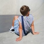 DIY Stoffe Outfit - Shirt Finn - Sneaker Jersey - Cutline Crossbag - Aqua - Senf