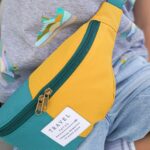 DIY Stoffe Outfit - Shirt Finn - Sneaker Jersey - Cutline Crossbag - Aqua - Senf