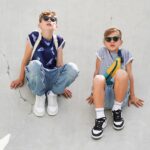 DIY Stoffe Outfit - Shirt Finn - Sneaker Jersey - Cutline Crossbag - Aqua - Senf