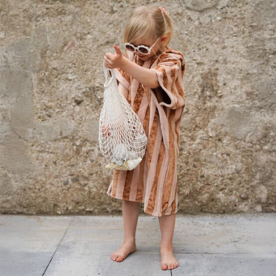 Diy Stoffe Outfit 572s Poncho Baddie Bambus Frottee Blush Zimt