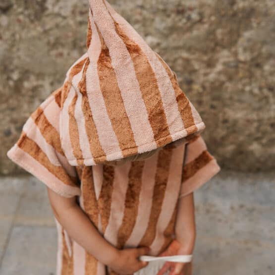 Diy Stoffe Outfit 573a Poncho Baddie Bambus Frottee Blush Zimt