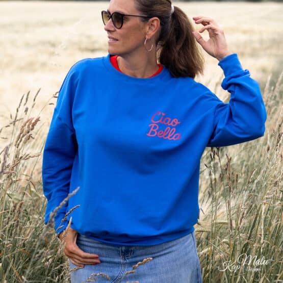 Diy Stoffe Outfit 573f French Terry Royalblau